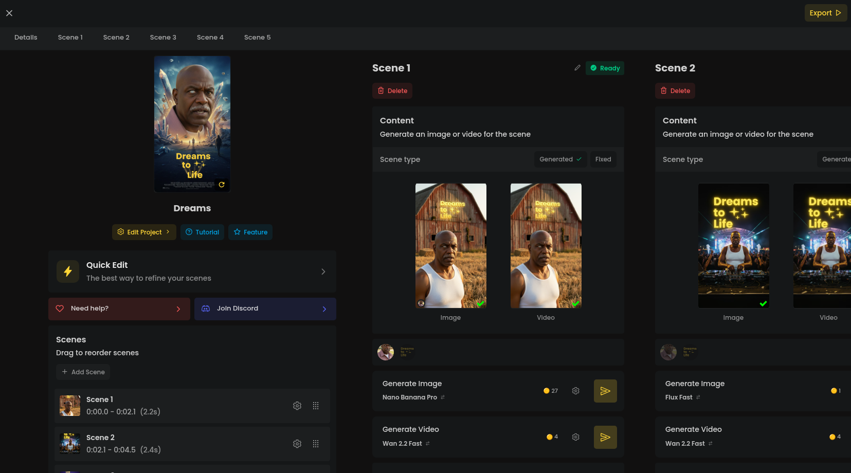 Muzie Studio storyboard editor